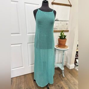 Elegant Teal Crochet Beach Dress or Cover up